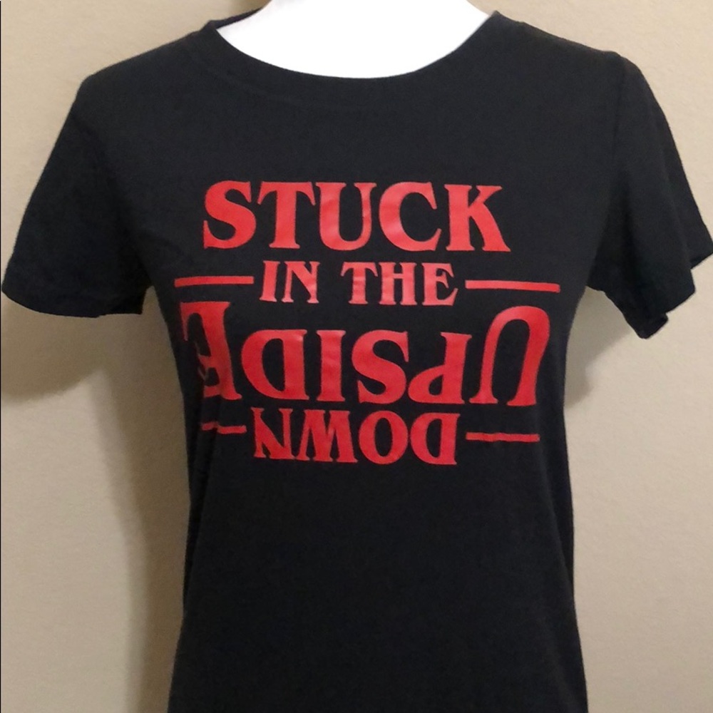 Black & Red Stranger Things TV Show T-Shirt